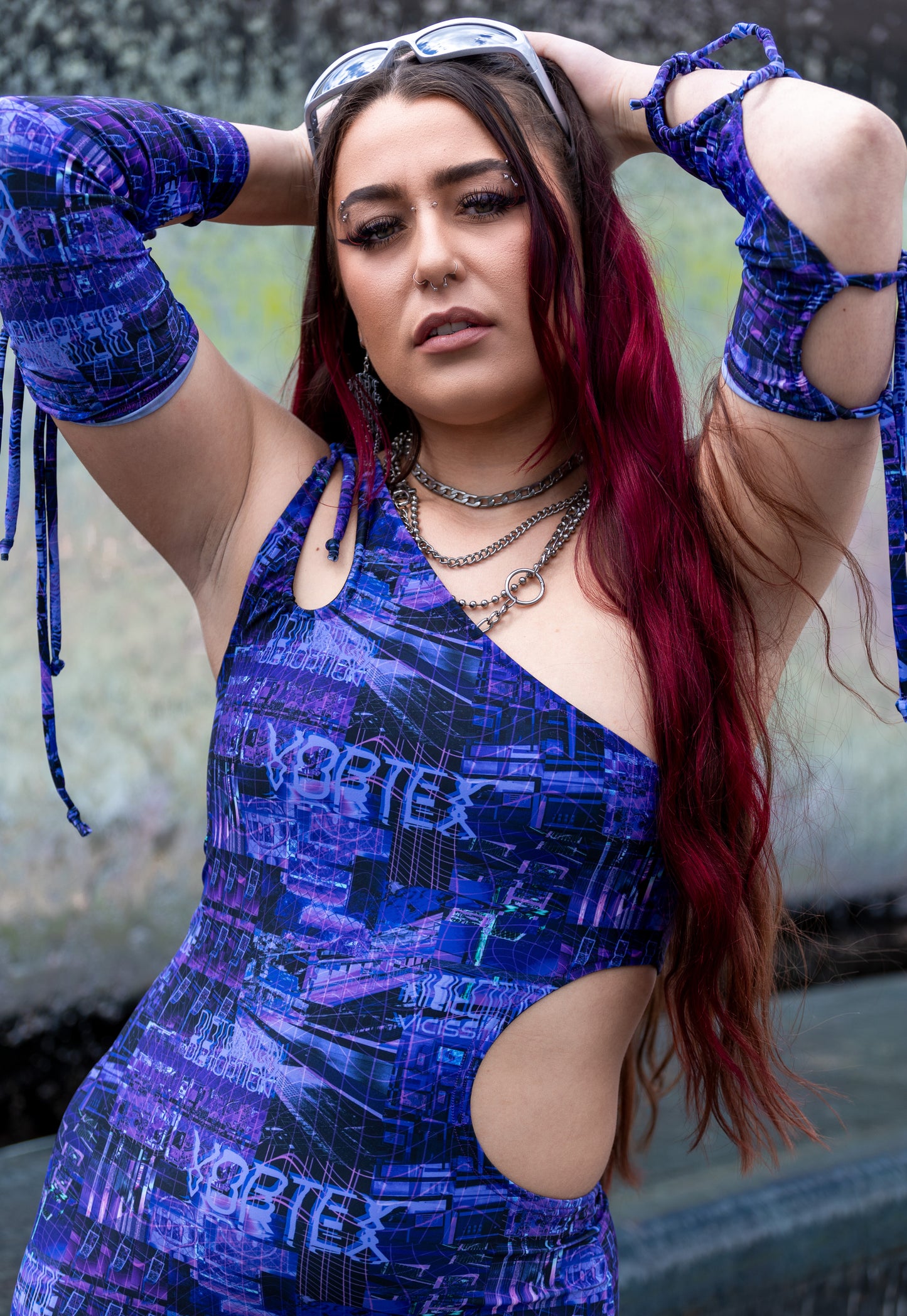 'Vortex' Dress - Purple