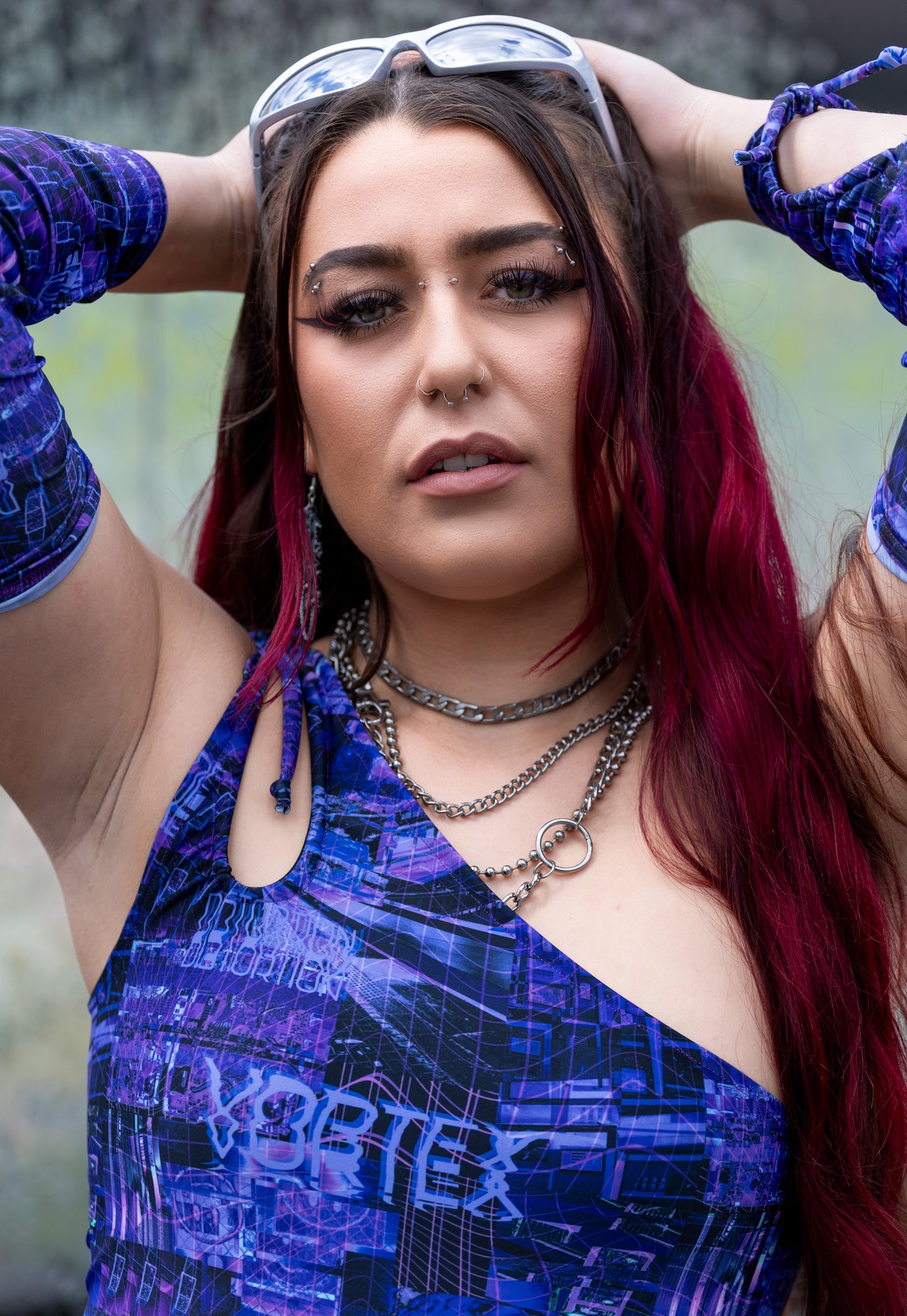 'Vortex' Dress - Purple
