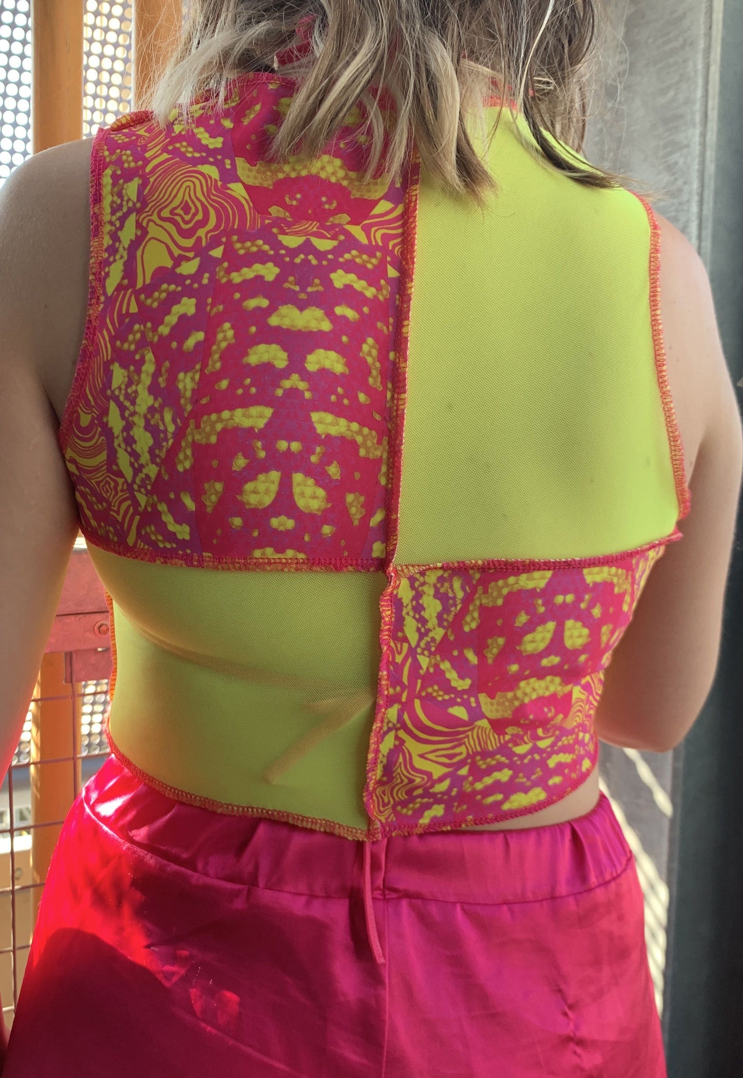 Ophidian Square Patchwork Top Size M - Low Waste Collection