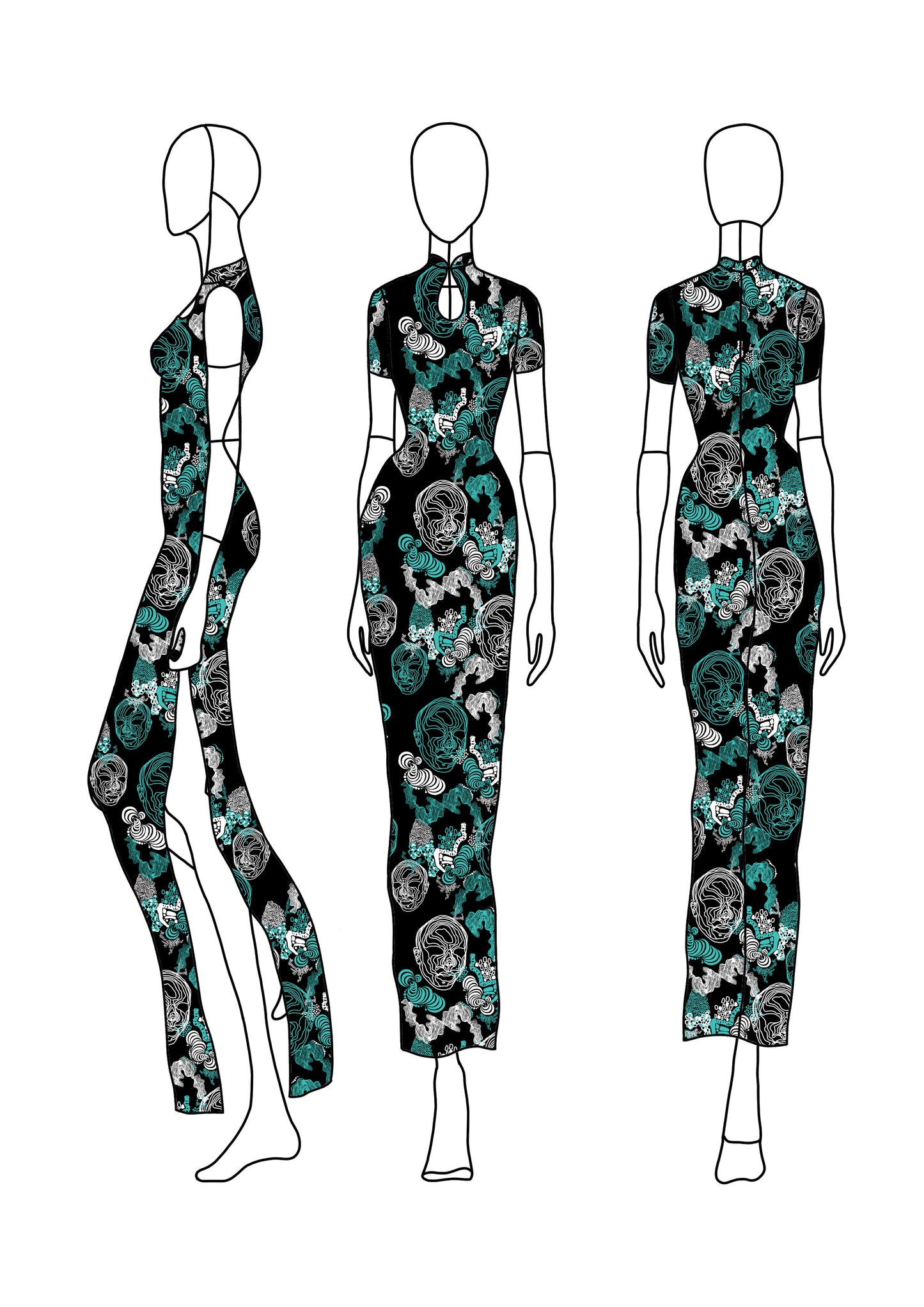 Custom Telepathy Maxi Dress