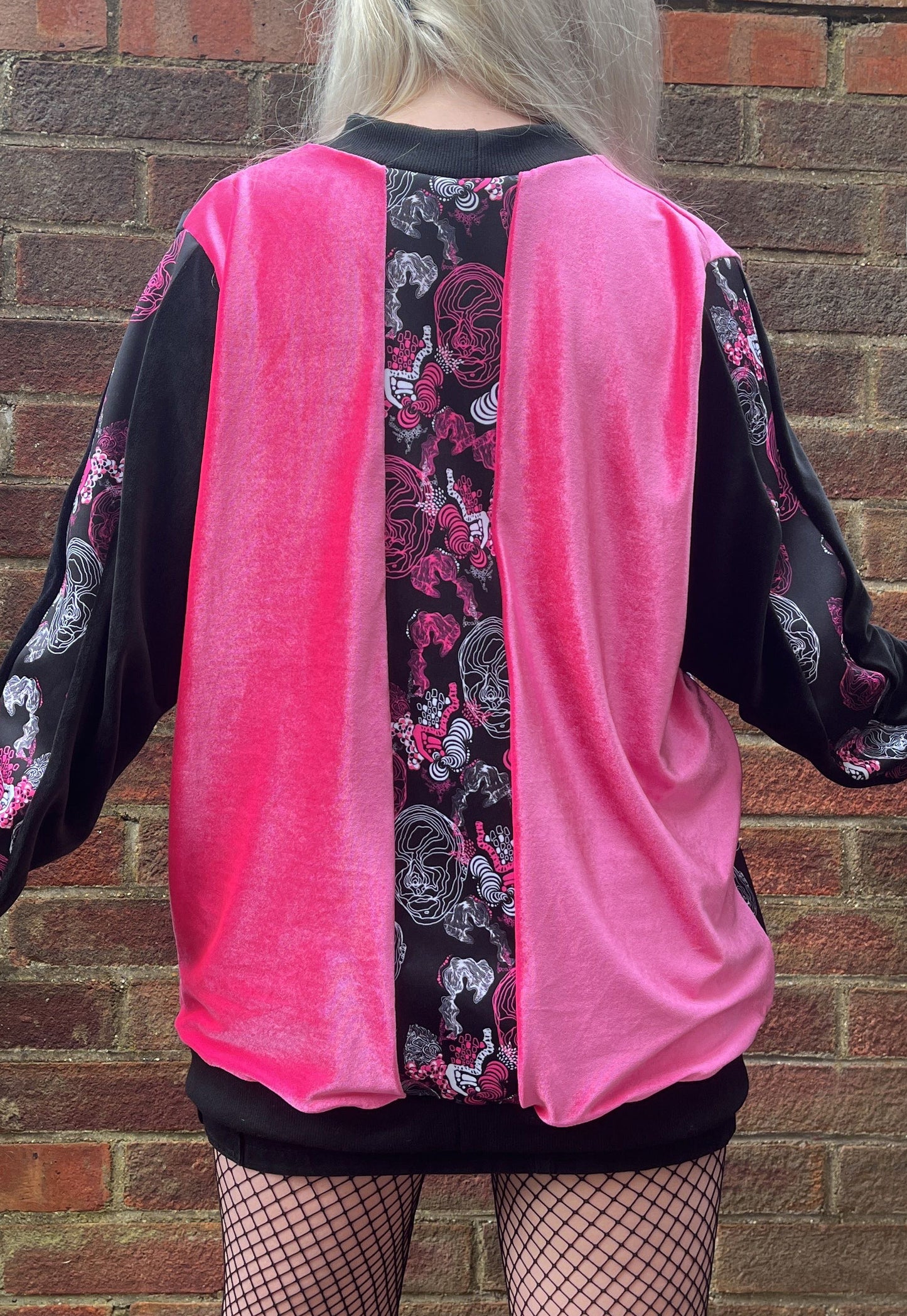 Pink 'Telepathy' Patchwork Sweatshirt - READY TO SHIP