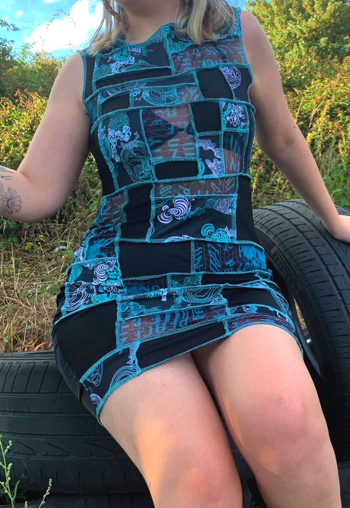 Patchwork Dress Size M - Low Waste Collection