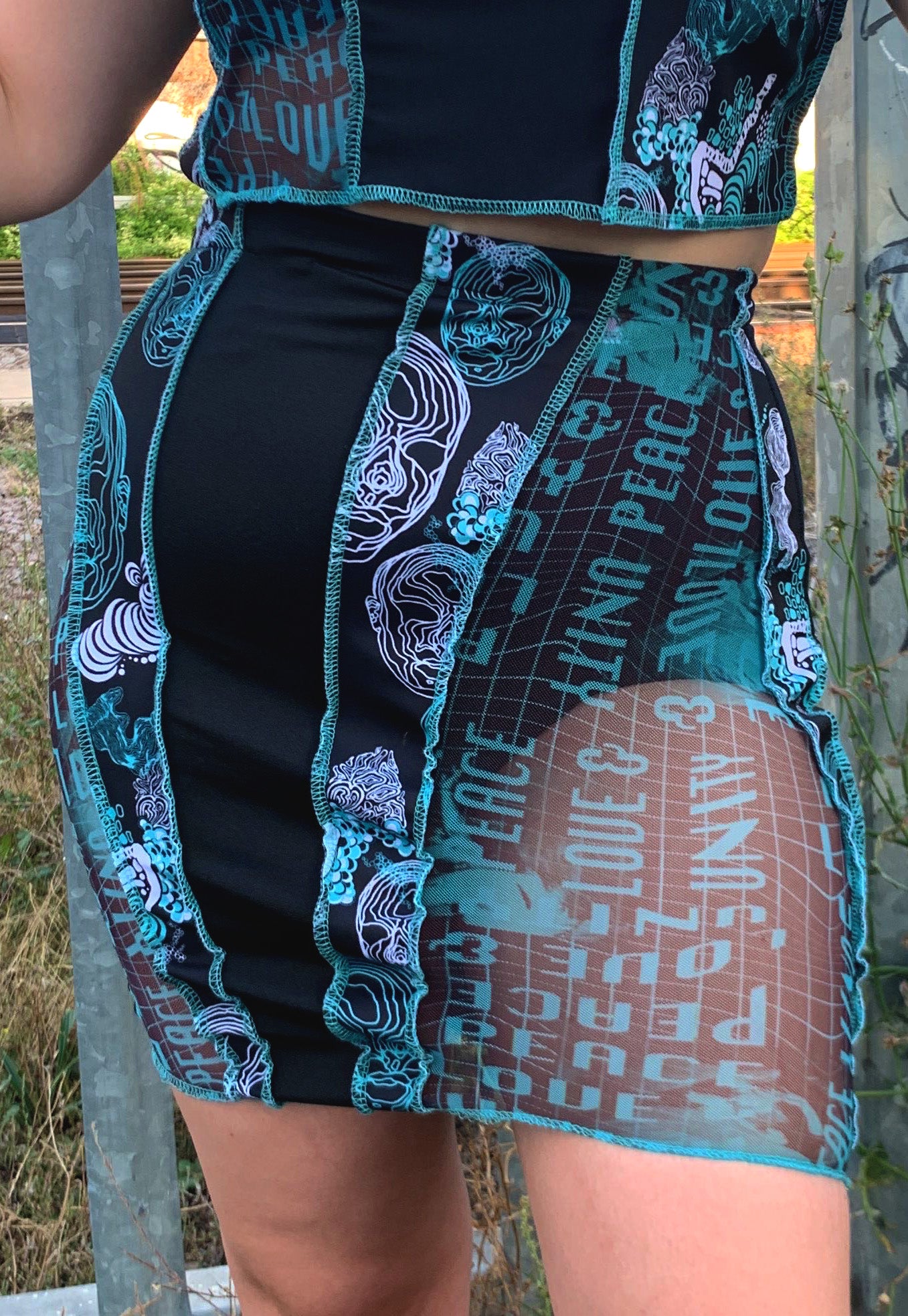 Patchwork Mini Skirt Size S - Low Waste Collection