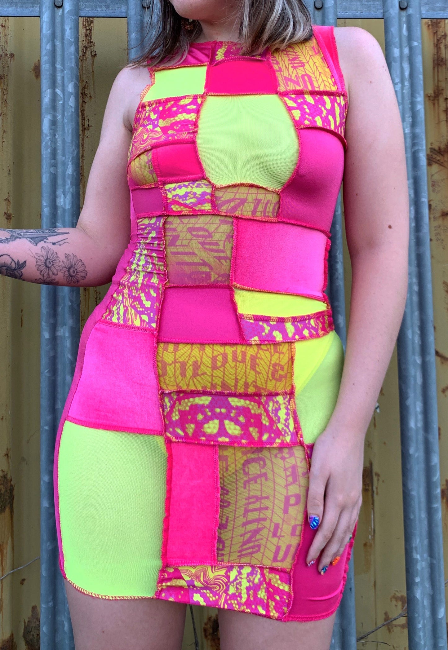 Patchwork Dress Size S - Low Waste Collection