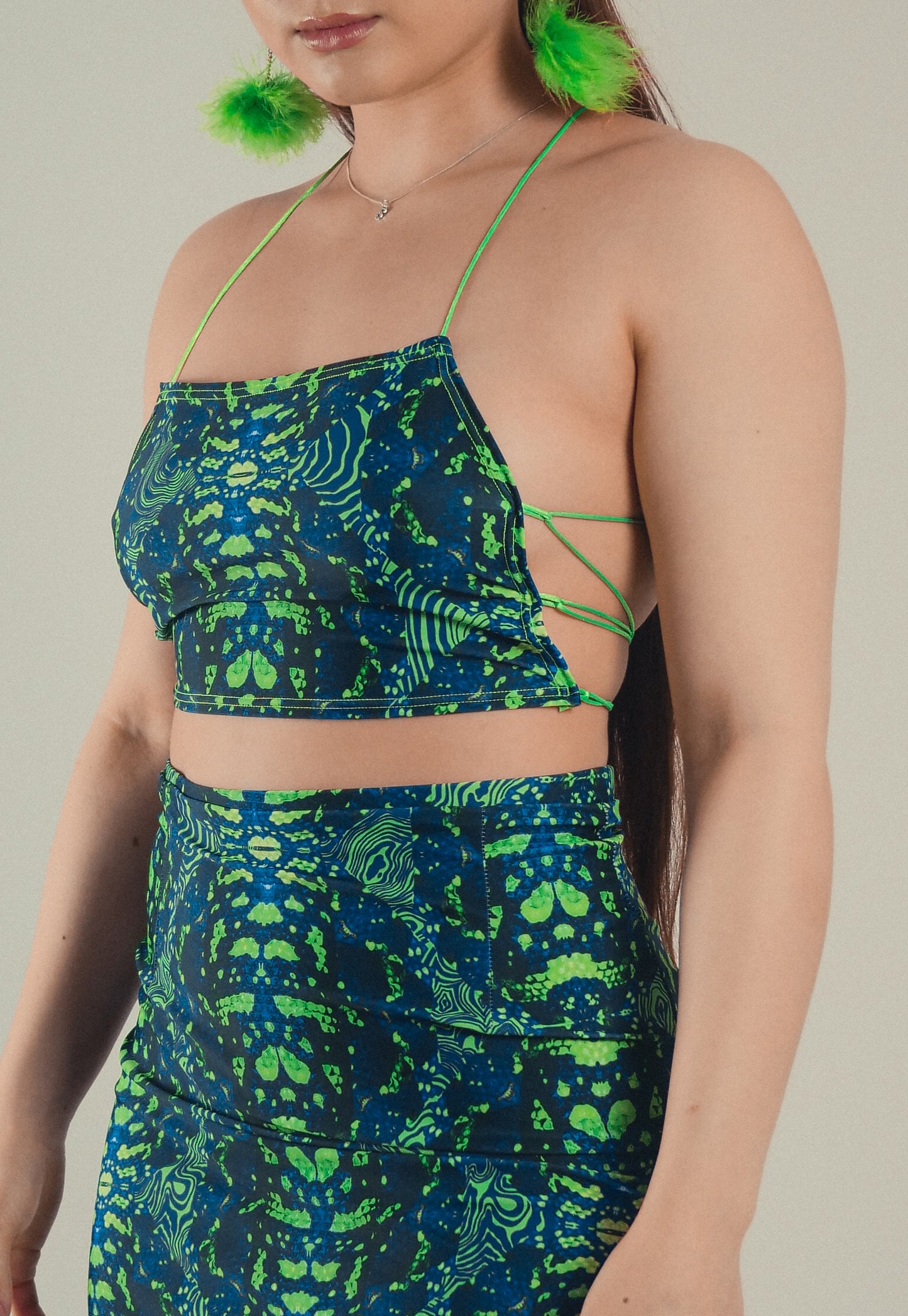 Ophidian Top in Blue and Green