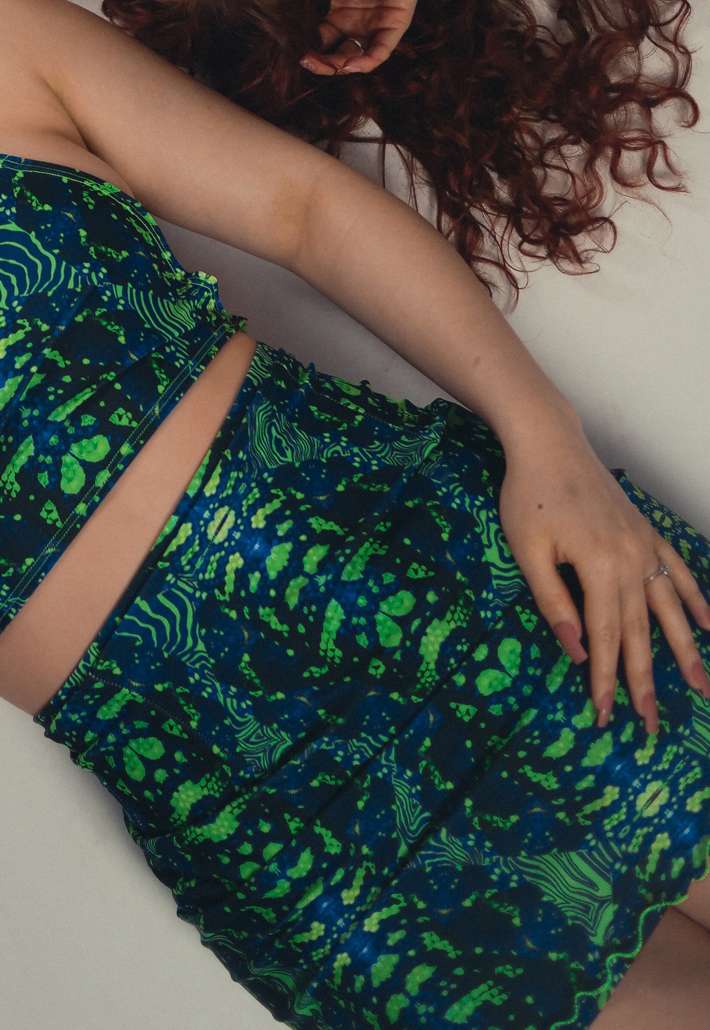 Ophidian Skirt in Blue and Green