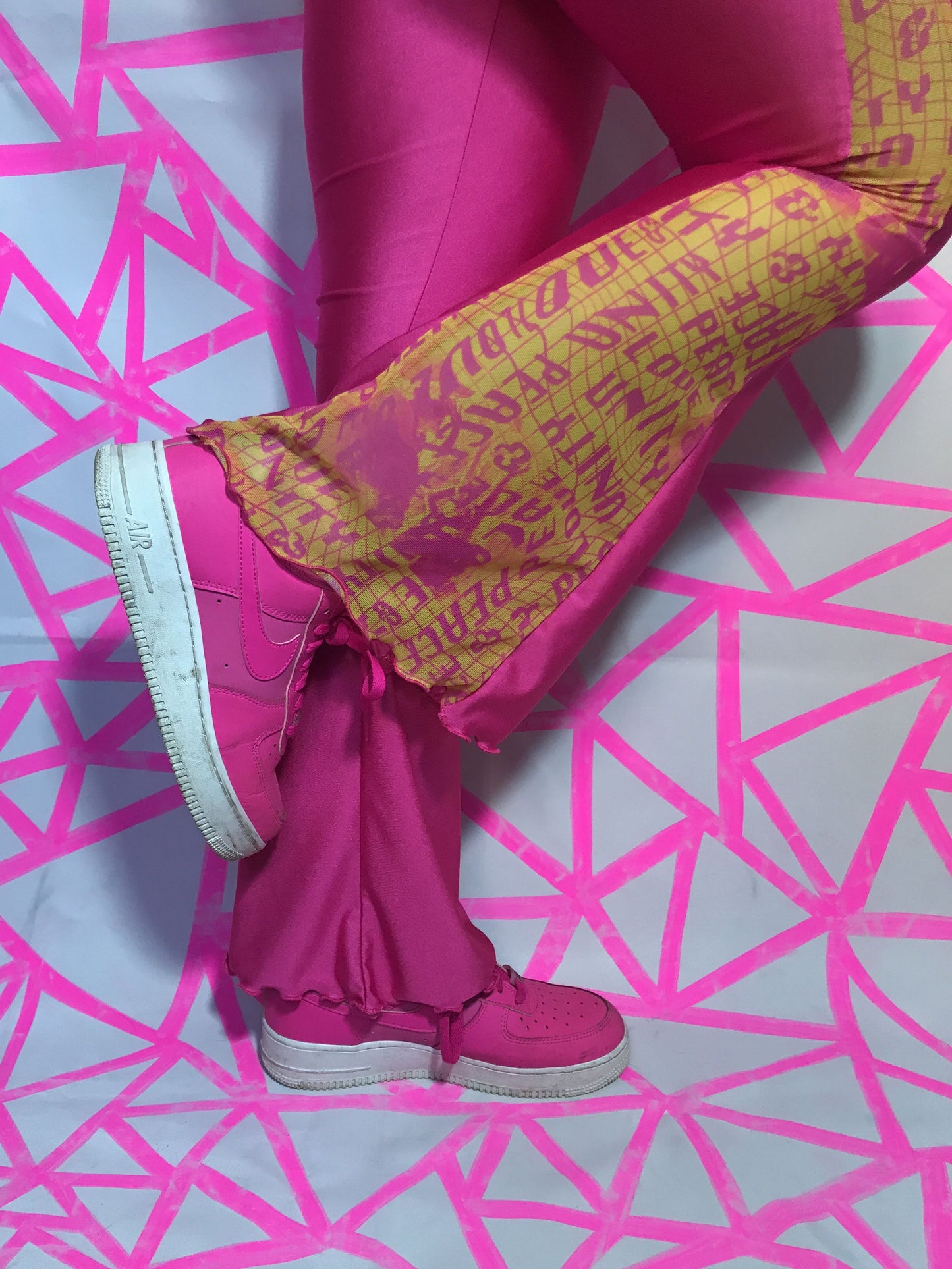 Peace Love & Unity Flares in Pink and Yellow - READY TO SHIP